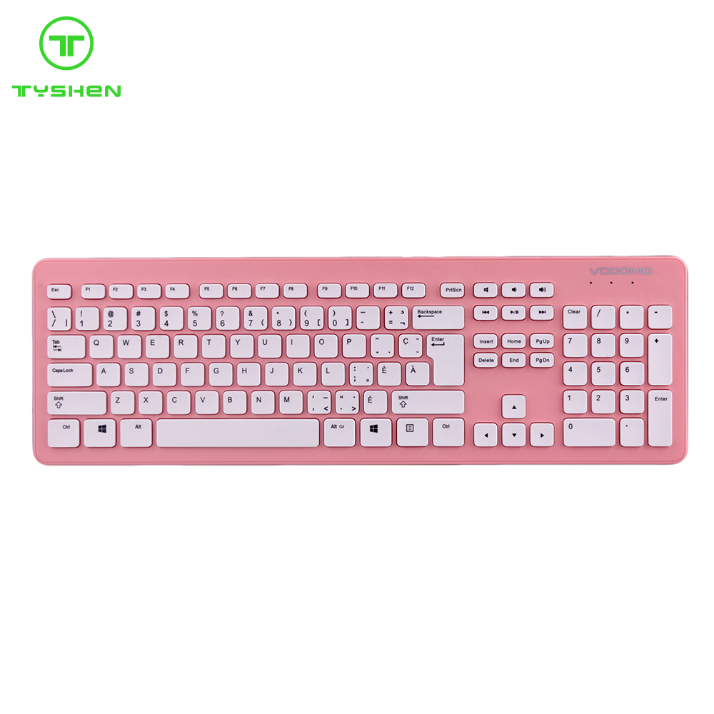 Big Size USB Port Business Style Chocolate Keyboard with Soft Touch Keys