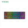 61key Rainbow Luminescent RGB Effect Type-C Bluetooth Dual-Mode Aluminum Mechanical Keyboard