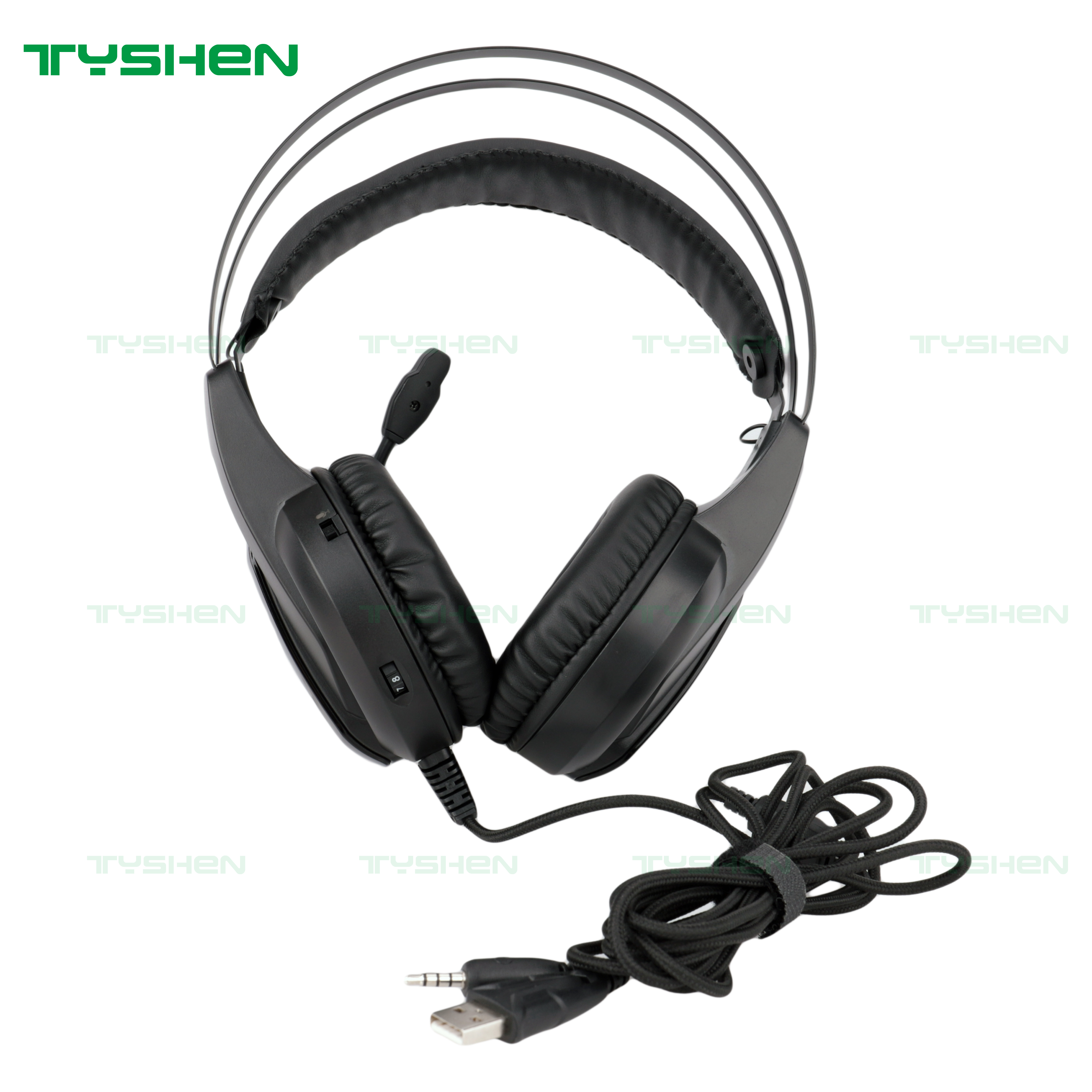 High-End RGB Gaming Headset,7 Color Rainbow LED Lighting,With Mute Button For Mic,In Stock, MOQ:20 Pcs