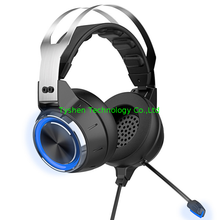 Noise Cancelling Computer Gaming Headset Phone USB Headset with Mic Adjustable RGB Gaming Headphone Laptop