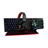 Backlit Wire Gaming Keyboard and Mouse Combo Kits with Mouse Pad and Headset Fashion New RGB LED Backlight Gamer PC Set Combo