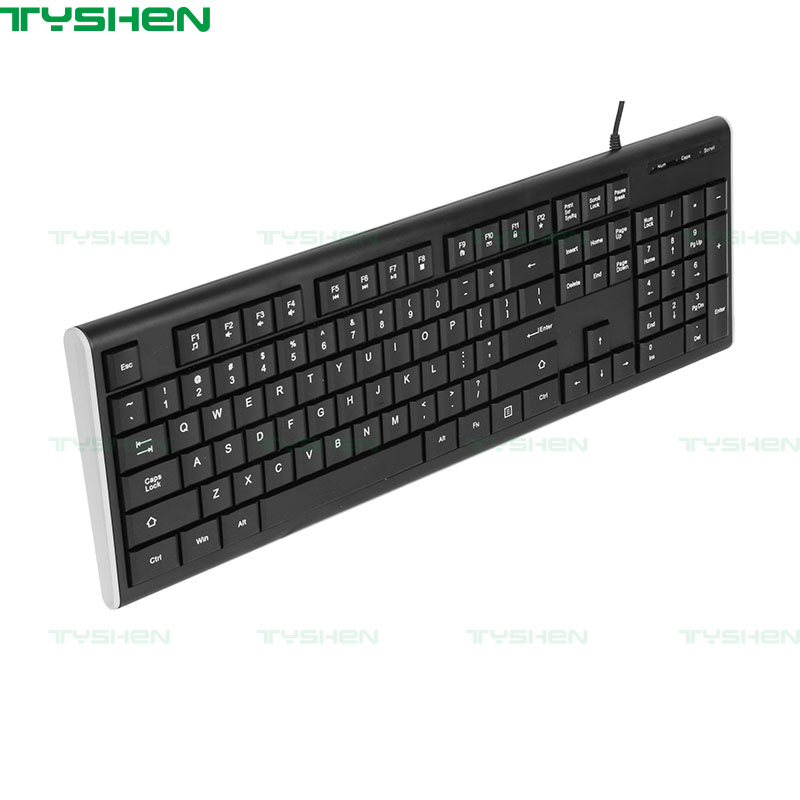 Computer Keyboard with Low Key Cap Design For Office