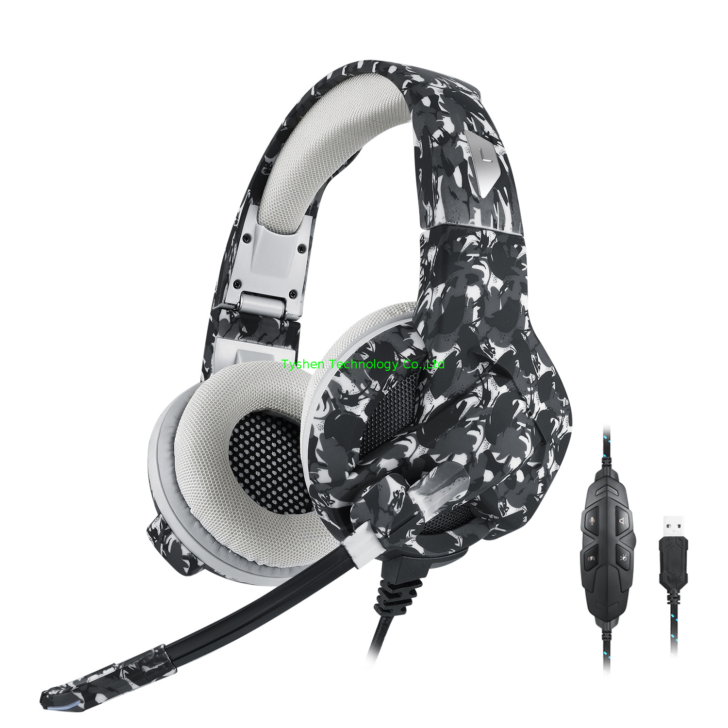 New Headset Collapsible Esports Headset with Wired Earmuffs for Noise Reduction Microphone