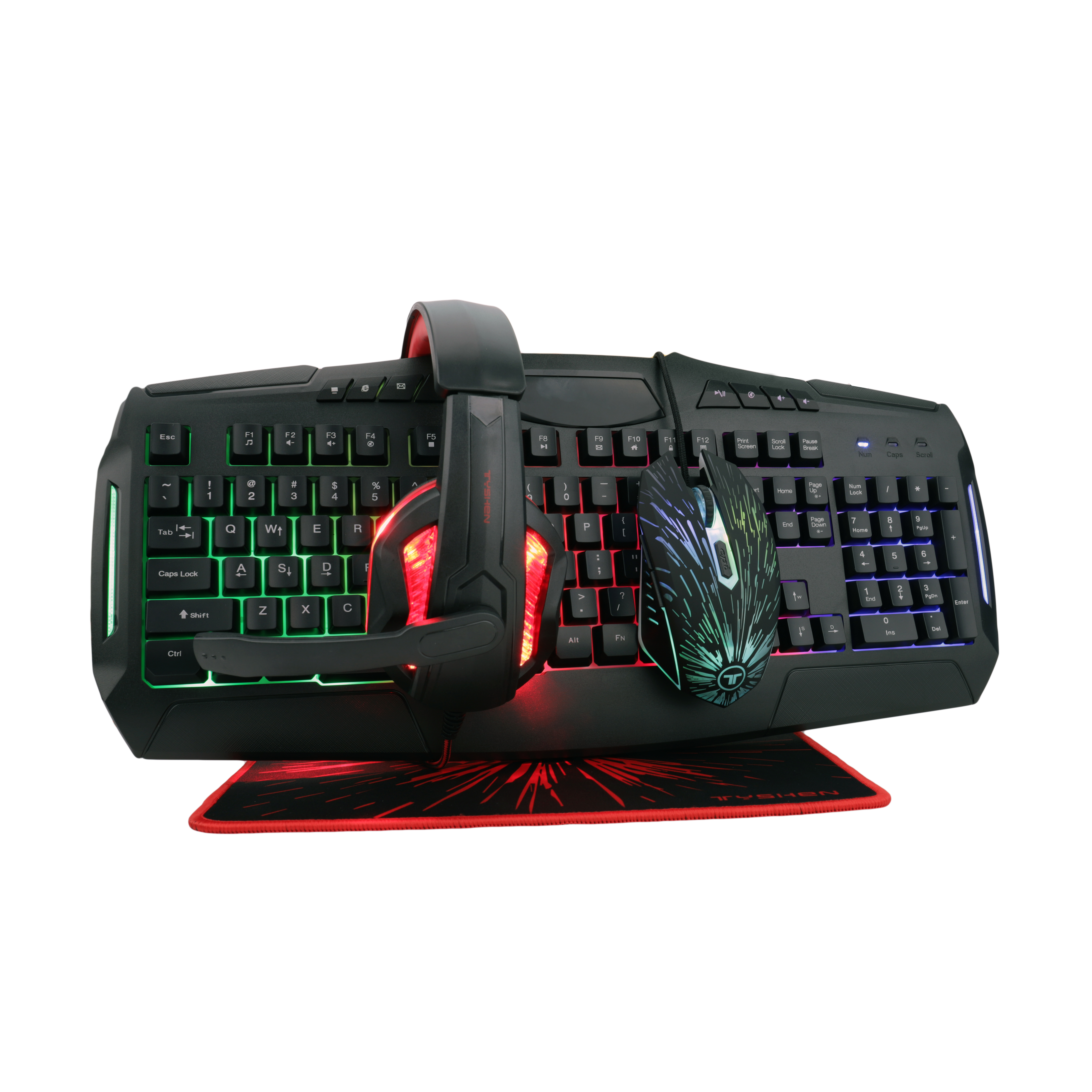 RGB Gaming Keyboard Mouse Combos and Headphone mouse pad Gamming Kit Combo OEM Wired Game Set USB Headset Gamer Combo