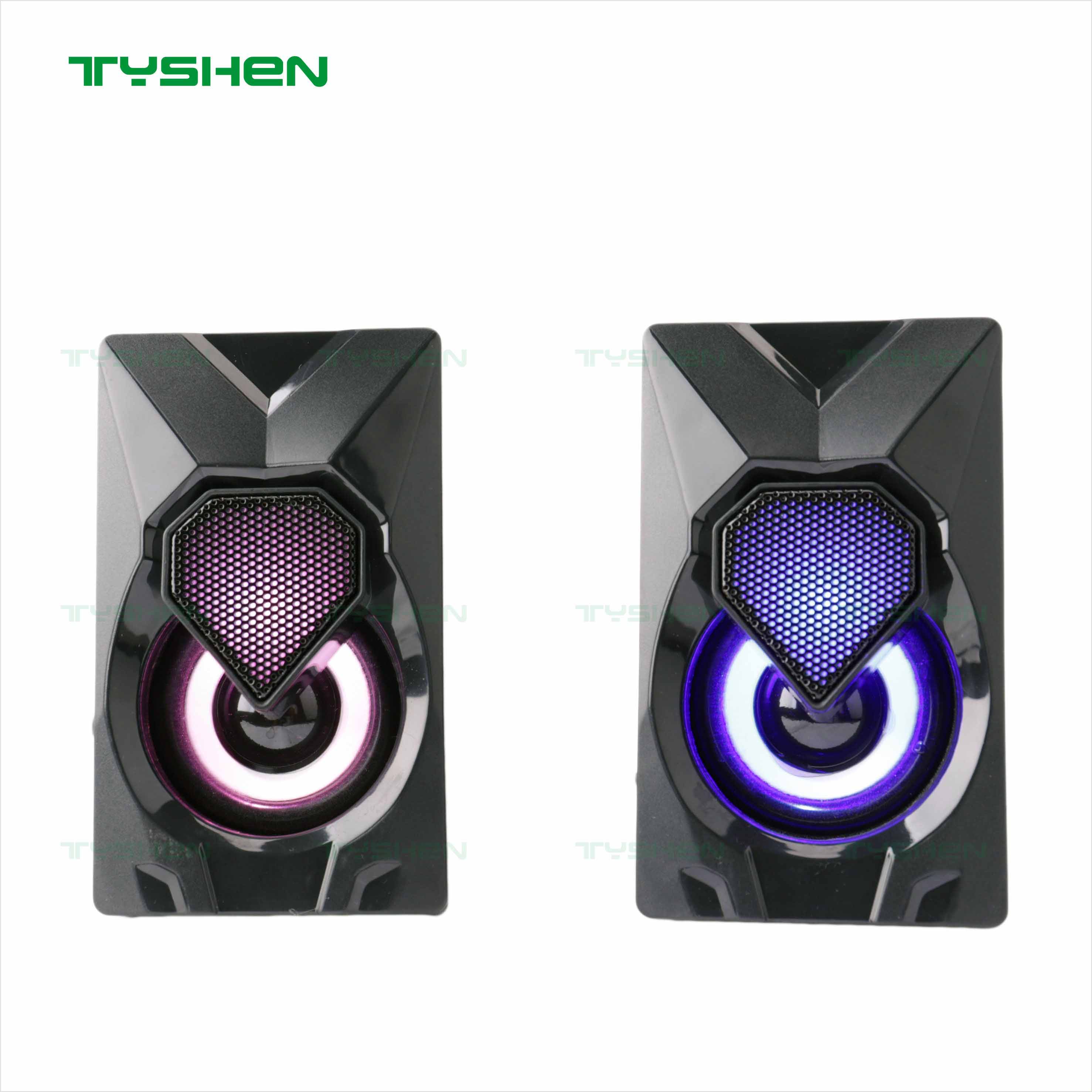 LED RGB Gaming Speaker, 2.0 Channel, Mini Size for Computer, 2021 New Model